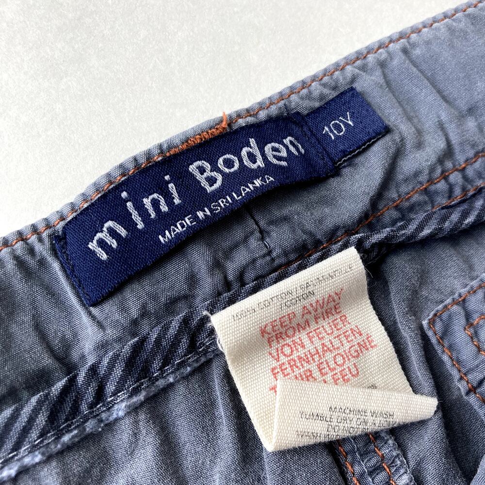 Mini Boden Lightweight Solid Cargo Shorts - Gray - 10Y - Picture 6 of 7
